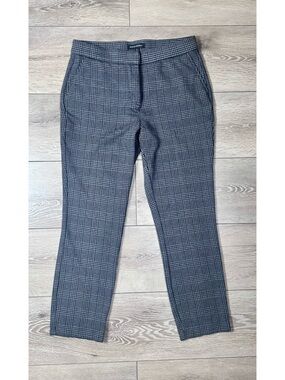 Banana Republic Sloan Houndstooth Cropped Trouser Pants Corporate Goth